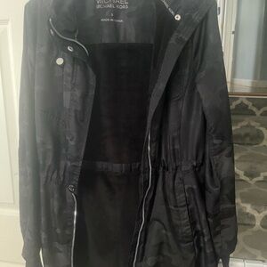 Michael Kors Camouflage Black Utility Jacket